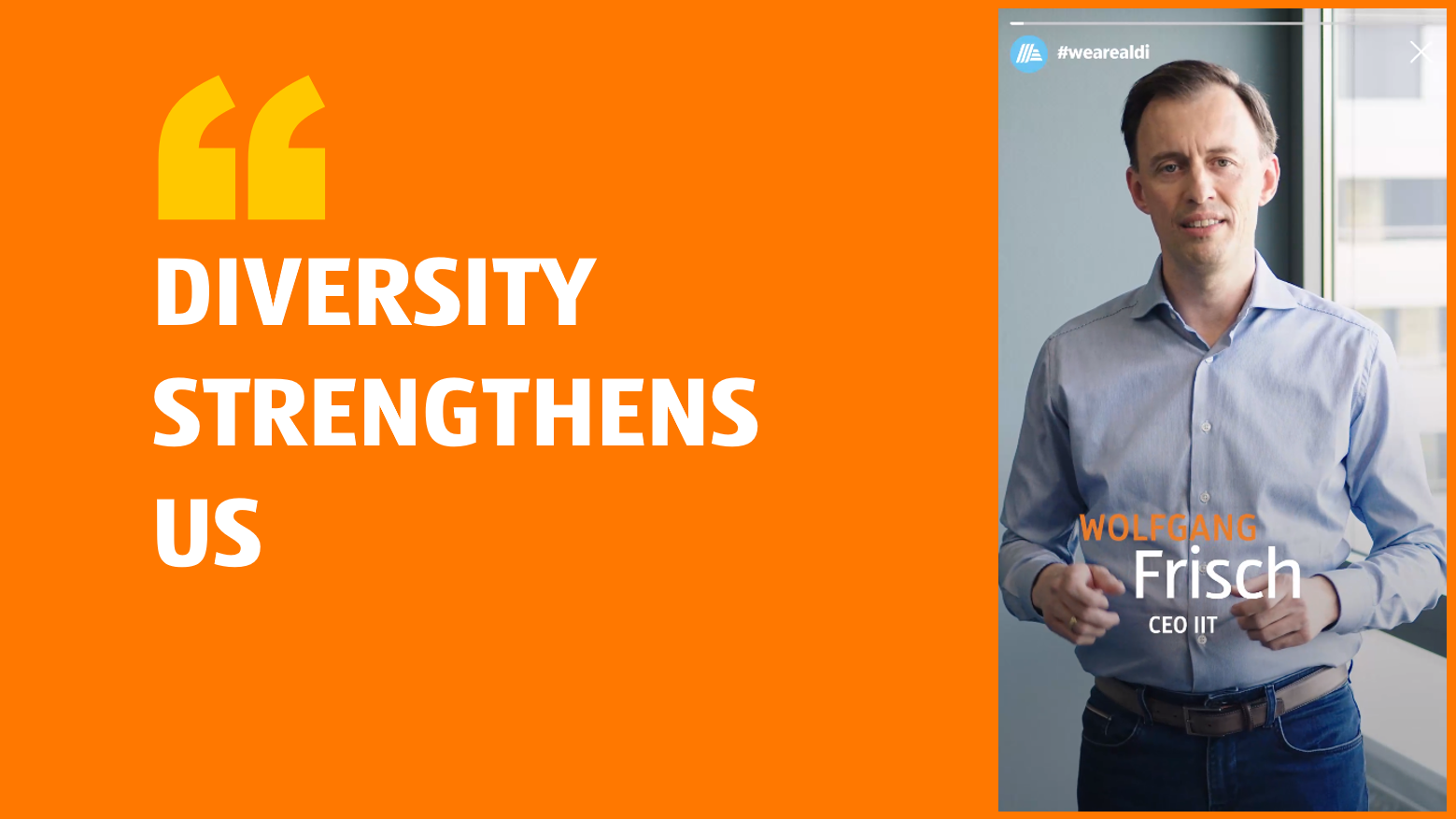 Diversity Strengthens us - Wolfgang Frisch, CEO IIT